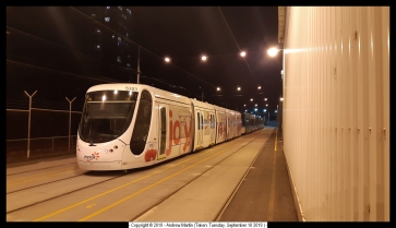 C2 Class tram 5103 in all over advertising for Yoplait Joy, September 2019
