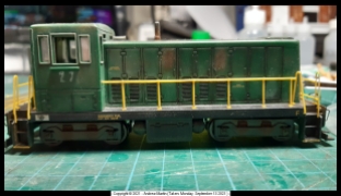 Weathering is finished no #27. Here she is lit from above to show off the Driver's side weathering package.